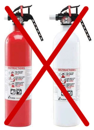 Recalled fire extinguishers